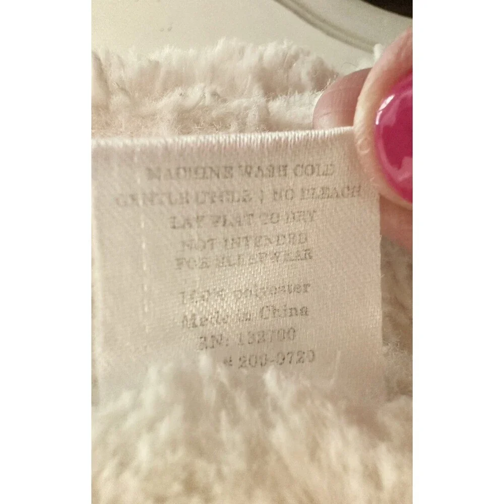 Graced Soft Luxuries Blanket Ivory Thick Plush 60” X 49